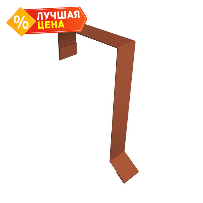 Планка торцевая фальц 65х97 0,45 Drap ST RAL 8004 терракота