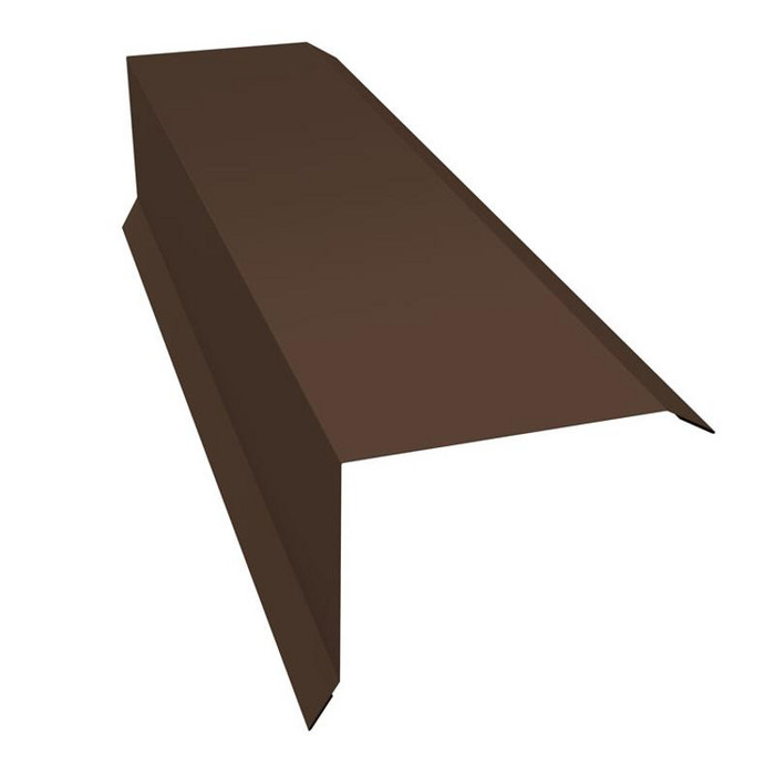 Планка торцевая 80х100 0,45 PE с пленкой NL 805 серо-коричневый гефест